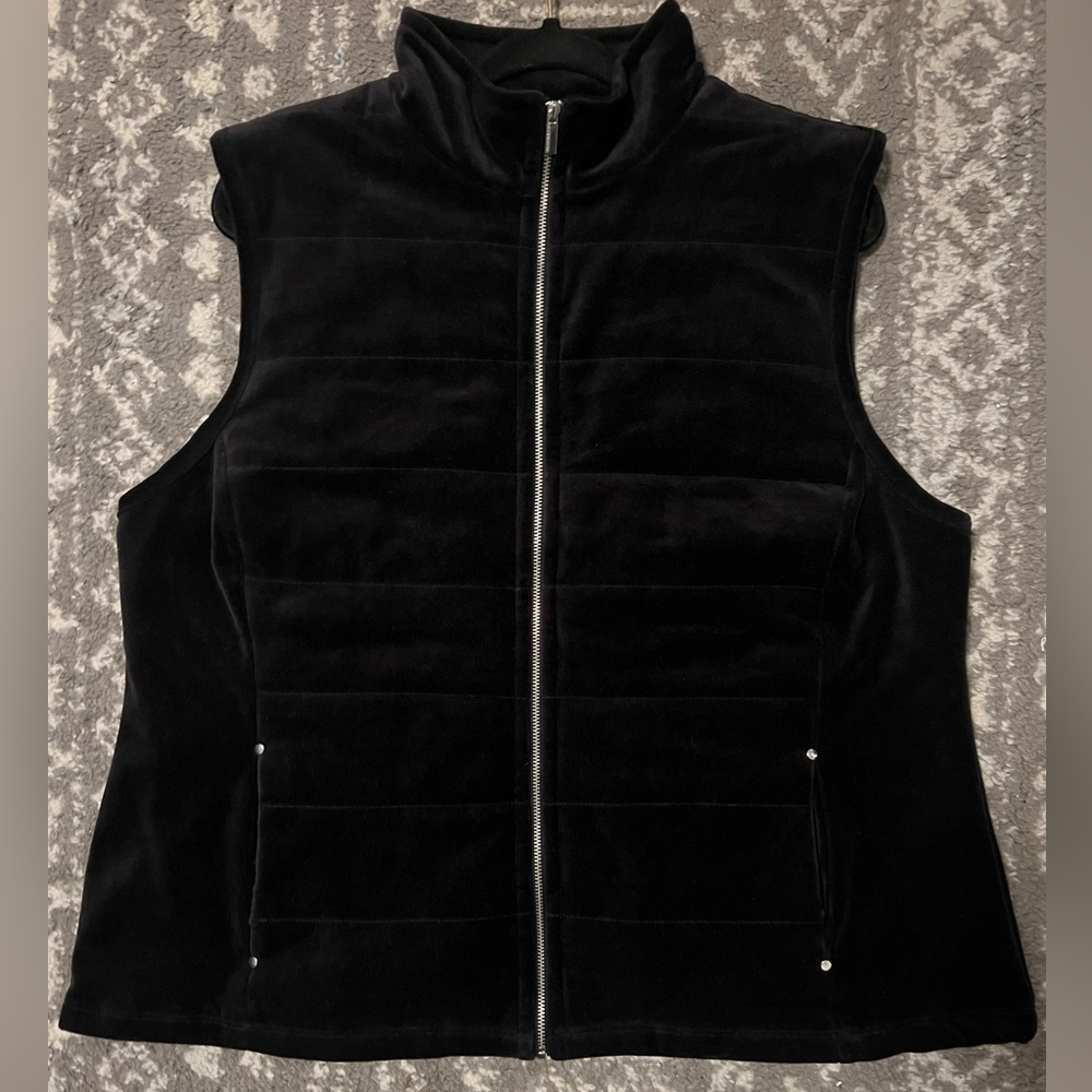 Liz Claiborne Black Sleeveless Vest size 1X (R131) - Picture 5 of 7